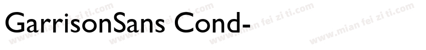 GarrisonSans Cond字体转换